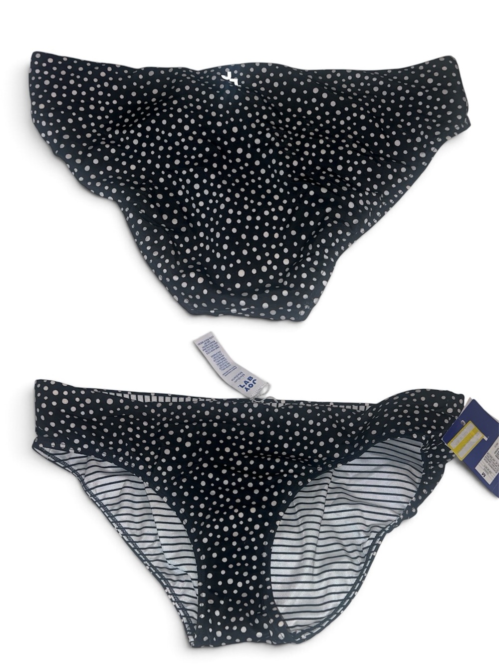 JoyLab Black and White Polka Dot Bikini Bottoms